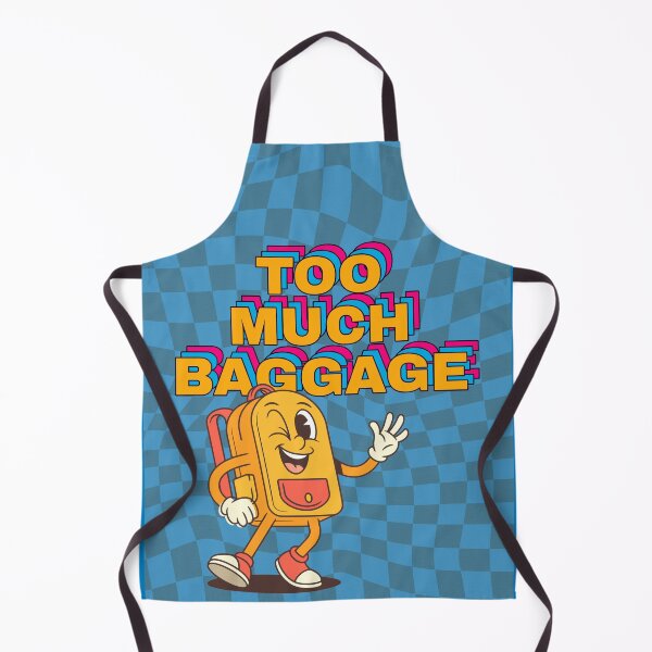 Item preview, Too Much Baggage Retro Cartoon Sticker | Funny Emotional Baggage Meme designed and sold by azLittleLuxur.