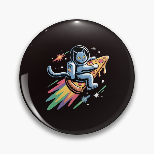 Item preview, Space Cat Pizza Galaxy Kitty Riding Through Space designed and sold by Redgiant87x.