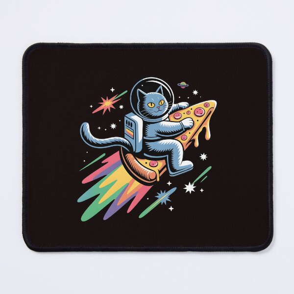 Item preview, Space Cat Pizza Galaxy Kitty Riding Through Space designed and sold by Redgiant87x.