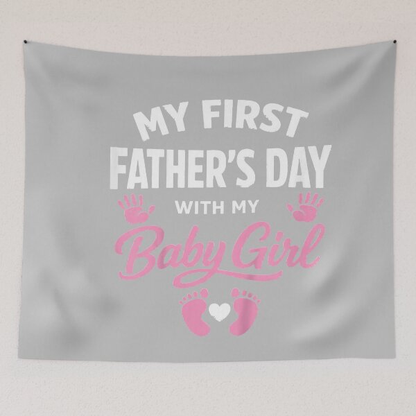 Item preview, My First Fathers Day with Baby Girl Funny First Time Dad designed and sold by mjohnson9.