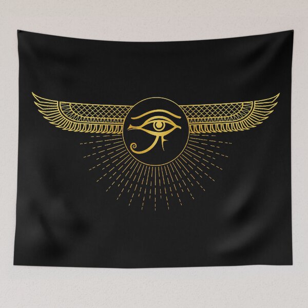 Item preview, Golden Winged Eye of Horus Sunburst designed and sold by Ahmed-G-Designs.
