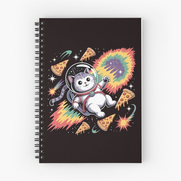 Item preview, Space Cat Pizza Neon Cosmic Cat And Pizza Graphic designed and sold by Redgiant87x.