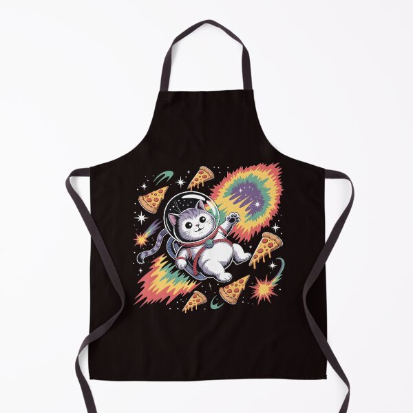 Item preview, Space Cat Pizza Neon Cosmic Cat And Pizza Graphic designed and sold by Redgiant87x.