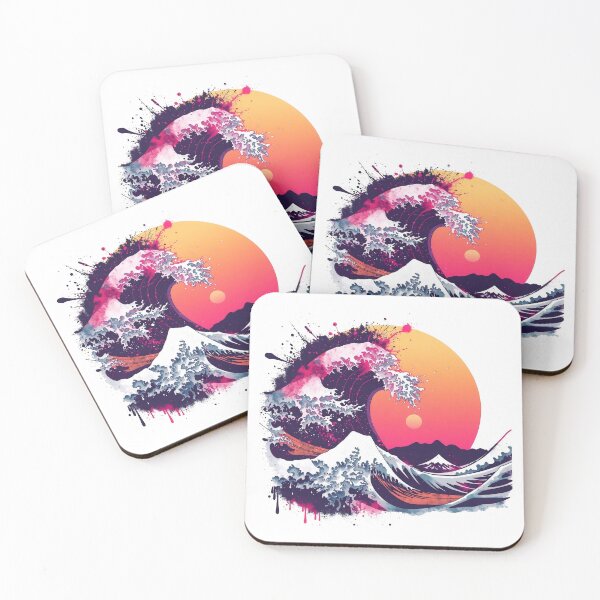 Item preview, The Great Zen Wave: Sunset Ink & Summer Tides Art designed and sold by OnikaD art.