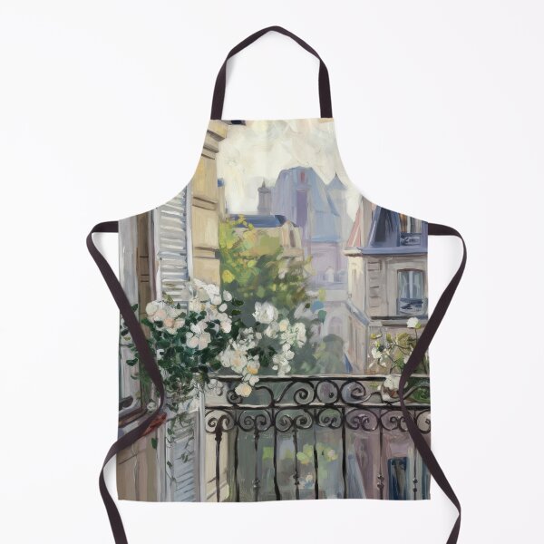 Item preview, French Balcony with White Flowers | Paris Apartment Wall Art designed and sold by CARRAANN.