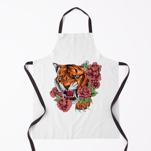Item preview, Tiger Head With Roses designed and sold by AchraffPrint.