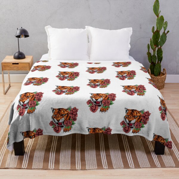 Item preview, Tiger Head With Roses  designed and sold by AchraffPrint.