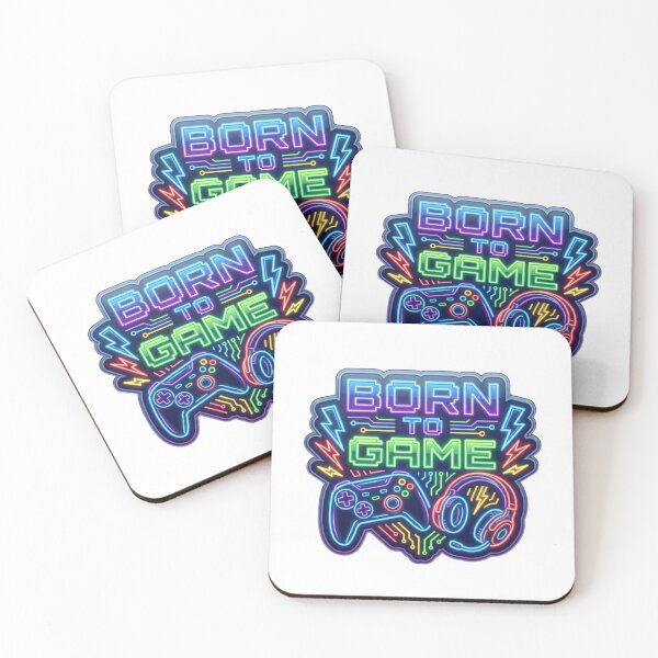 Item preview, Born To Game Neon Gamer Sticker designed and sold by Alexrtr.