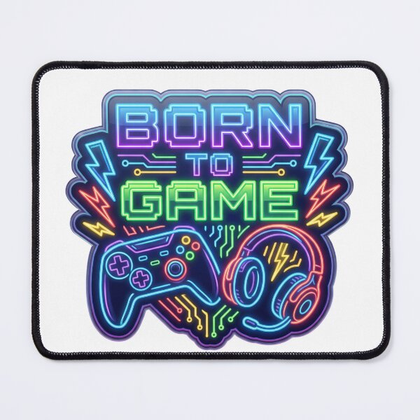 Item preview, Born To Game Neon Gamer Sticker designed and sold by Alexrtr.