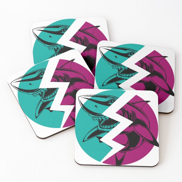 Item preview, Electric Shark Synthwave Circle Artwork designed and sold by EichStore.