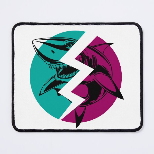 Item preview, Electric Shark Synthwave Circle Artwork designed and sold by EichStore.