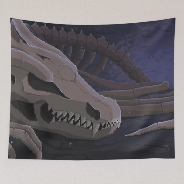 Item preview, Skeleton Dragon Pixel Art designed and sold by spicynoodleart.