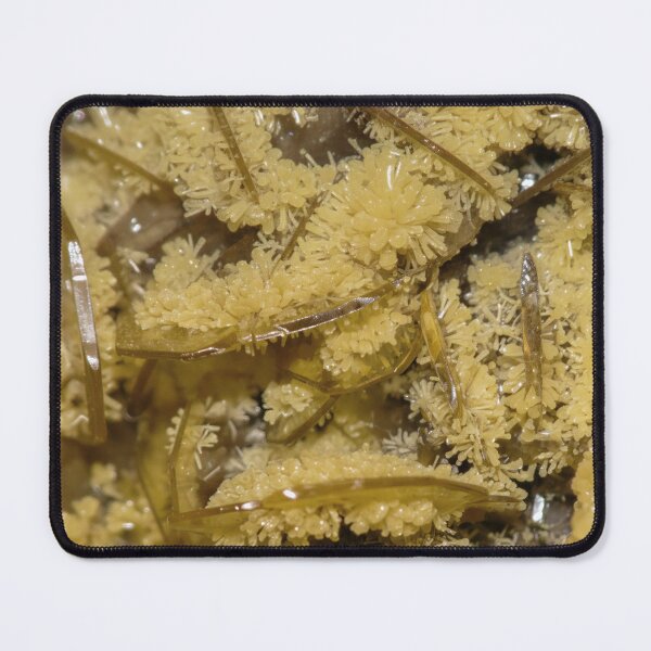 Item preview, Wulfenite and Mimetite crystal cluster macro photography designed and sold by MacroStones.