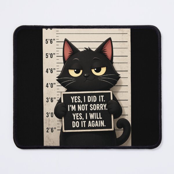 Item preview, Fugitive Manga Black Cat Mugshot designed and sold by digitalbitcraft.