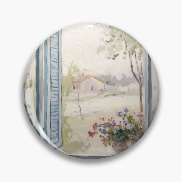 Item preview, Open French Window with Countryside View | Provence Wall Art designed and sold by CARRAANN.