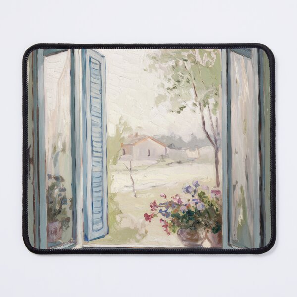 Item preview, Open French Window with Countryside View | Provence Wall Art designed and sold by CARRAANN.