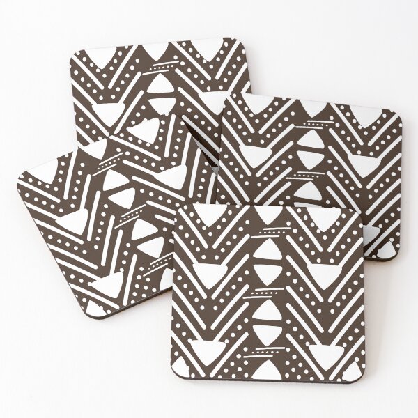 Item preview, Traditional Bogolan Pattern from Mali - Chic Ethnic Art designed and sold by Wolagno.