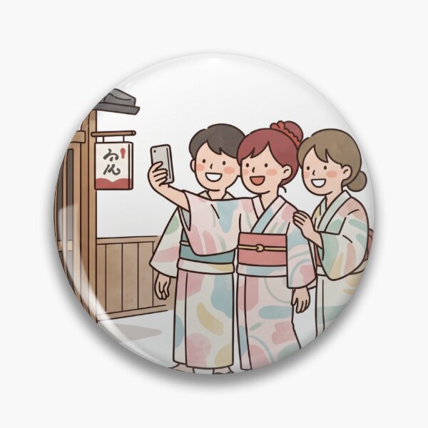 Item preview, Three Smiling Women in Colorful Yukata designed and sold by Thanabordee.