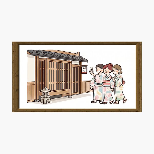 Item preview, Three Smiling Women in Colorful Yukata designed and sold by Thanabordee.