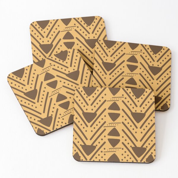 Item preview, Traditional Bogolan Pattern from Mali - Chic Ethnic Art designed and sold by Wolagno.