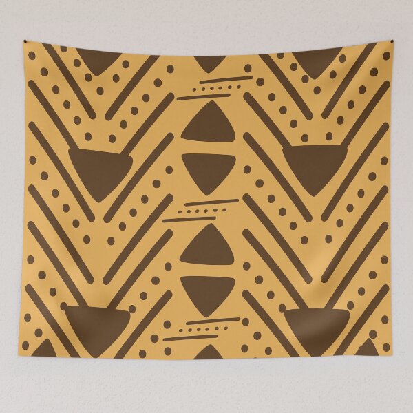 Item preview, Traditional Bogolan Pattern from Mali - Chic Ethnic Art designed and sold by Wolagno.