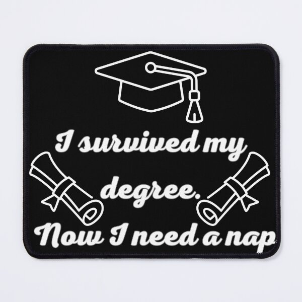 Item preview, Funny Graduation 2026 - I Survived My Degree Nap Sticker designed and sold by M.Store.