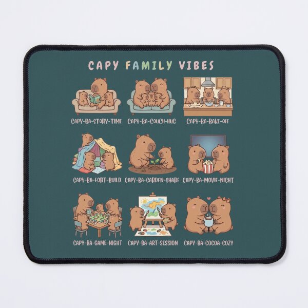 Item preview, Capy Family Vibes: Cute Capybara Family Activities Sticker Set designed and sold by sanorastyle.