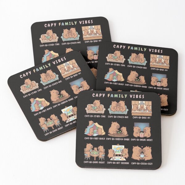 Item preview, Capy Family Vibes: Cute Capybara Family Activities Sticker Set designed and sold by sanorastyle.