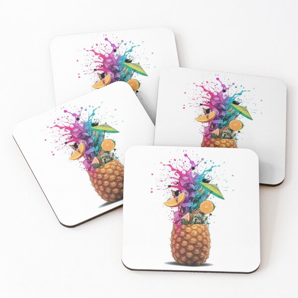 Item preview, Tropical Pineapple Punch: Explosive Summer Ink & Fruit Splash designed and sold by OnikaD art.