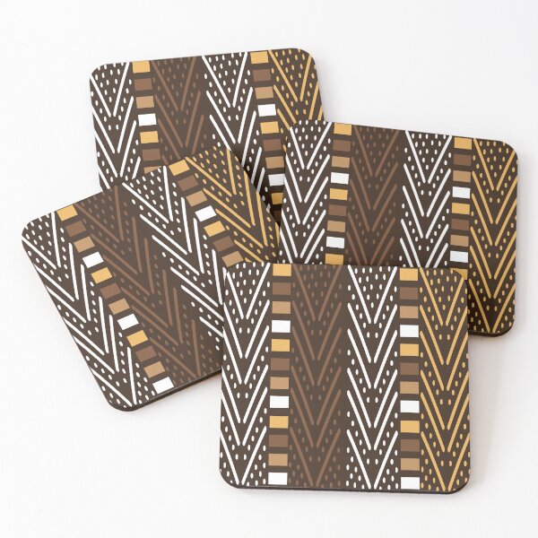 Item preview, Traditional Bogolan Pattern from Mali - Chic Ethnic Art designed and sold by Wolagno.
