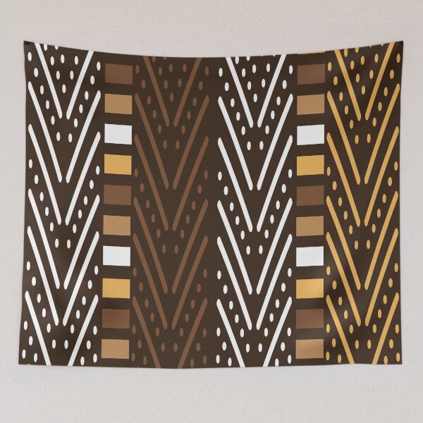Item preview, Traditional Bogolan Pattern from Mali - Chic Ethnic Art designed and sold by Wolagno.