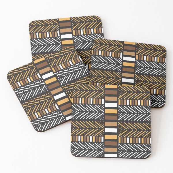 Item preview, Traditional Bogolan Pattern from Mali - Chic Ethnic Art designed and sold by Wolagno.