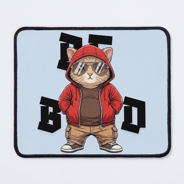 Item preview, Cool Streetwear Cat in Red Hoodie & Aviators designed and sold by RealCuties.