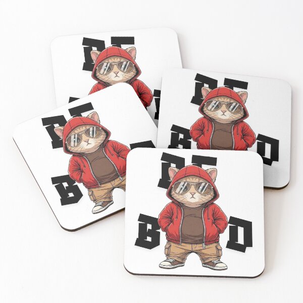 Item preview, Cool Streetwear Cat in Red Hoodie & Aviators designed and sold by RealCuties.