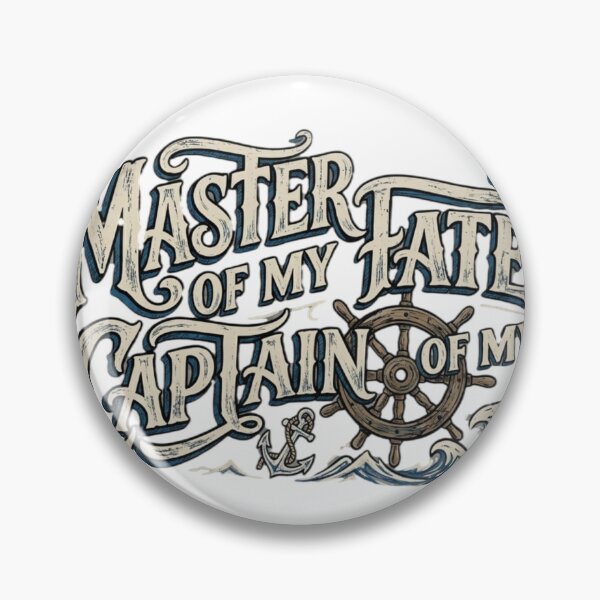 Item preview, Master of My Fate Captain of My Soul Typography Design designed and sold by Red66circle.