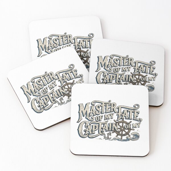 Item preview, Master of My Fate Captain of My Soul Typography Design designed and sold by Red66circle.