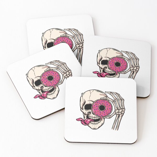 Item preview, Funny Skeleton Holding Pink Donut designed and sold by AchraffPrint.
