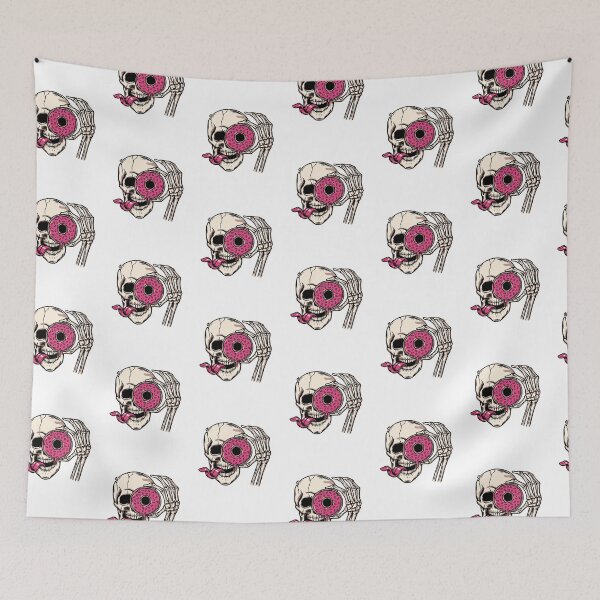 Item preview, Funny Skeleton Holding Pink Donut designed and sold by AchraffPrint.