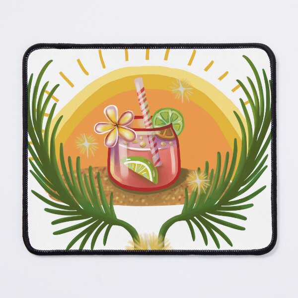 Item preview, Summer Citrus Cocktail Tropical Palm Illustration designed and sold by FaliushART.