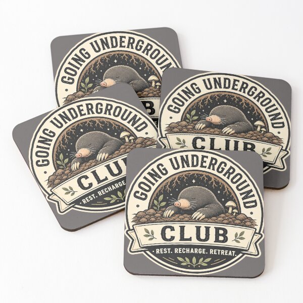 Item preview, Going Underground Club Mole Hoodie - Cosy Introvert Humour Retreat Badge Design  designed and sold by Halejo68.