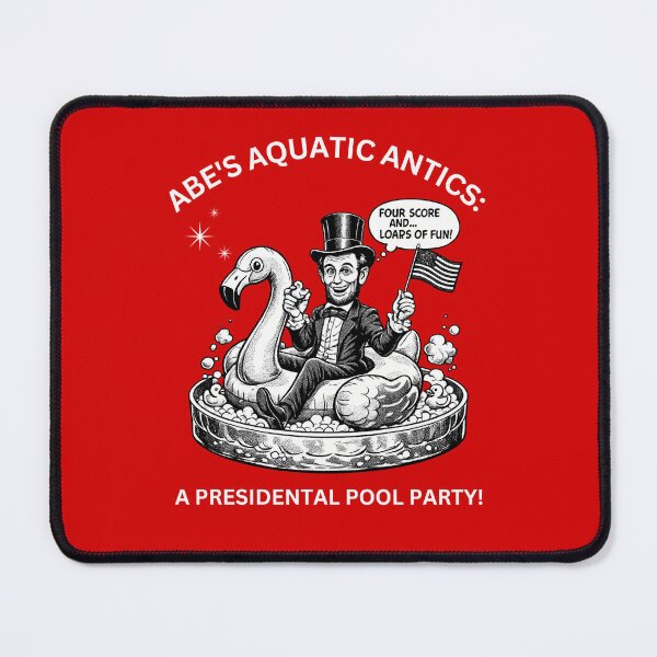 Item preview, Funny Abraham Lincoln Pool Party Shirt – Presidential Humor Flamingo Float Parody designed and sold by EverClassic.