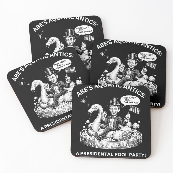 Item preview, Funny Abraham Lincoln Pool Party Shirt – Presidential Humor Flamingo Float Parody designed and sold by EverClassic.