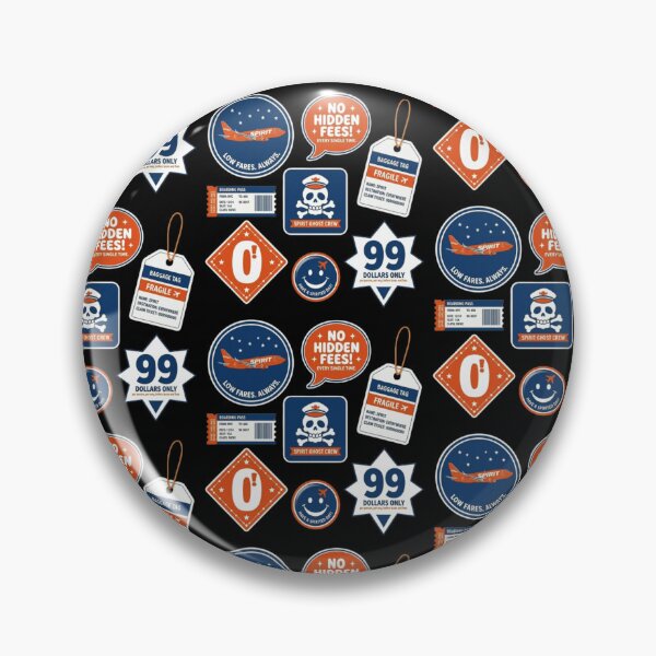 Item preview, Spirit Airlines Orange & Navy Sticker Pack | No Hidden Fees | Spirit Ghost Crew | Low Fares Always | Funny Aviation Humor Decal Bundle designed and sold by Yasmine Mohammed.