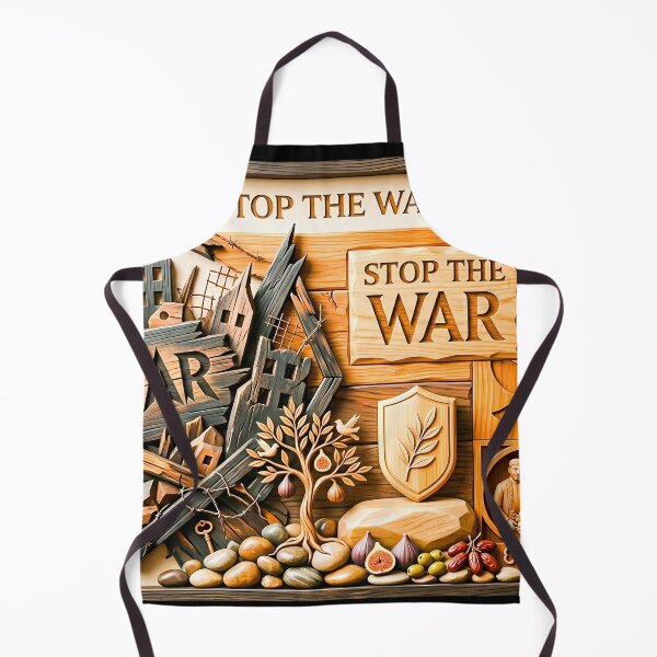 Item preview, Stop The War - 3D Wood Carving Peace & Unity Design designed and sold by AbulailArt.