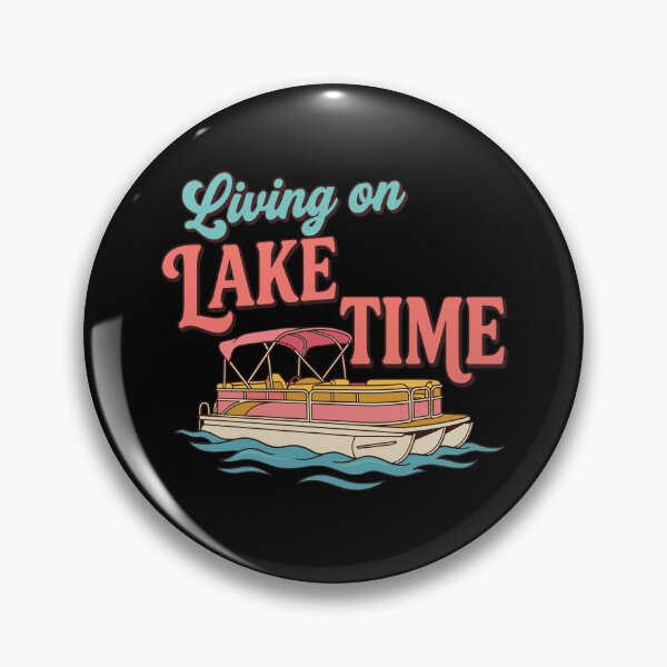 Item preview, Retro Pontoon Boat Living On Lake Time designed and sold by KroghDs.