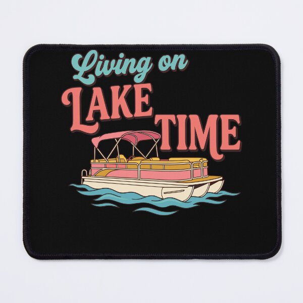 Item preview, Retro Pontoon Boat Living On Lake Time designed and sold by KroghDs.