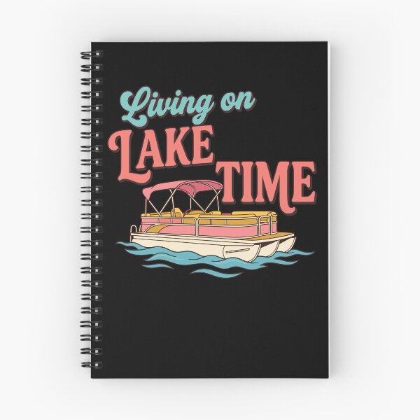 Item preview, Retro Pontoon Boat Living On Lake Time designed and sold by KroghDs.