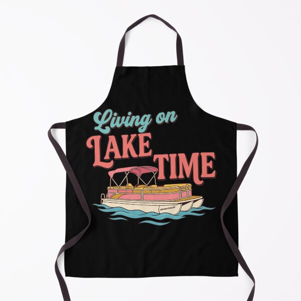 Item preview, Retro Pontoon Boat Living On Lake Time designed and sold by KroghDs.