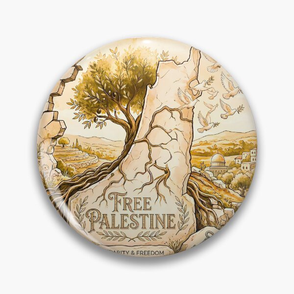 Item preview, Free Palestine - Solidarity and Freedom Vintage Watercolor Art designed and sold by AbulailArt.