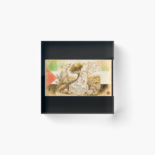 Item preview, Free Palestine - Solidarity and Freedom Vintage Watercolor Art designed and sold by AbulailArt.